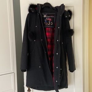 Special Edition Plaid Moose Knuckles Down Coat.